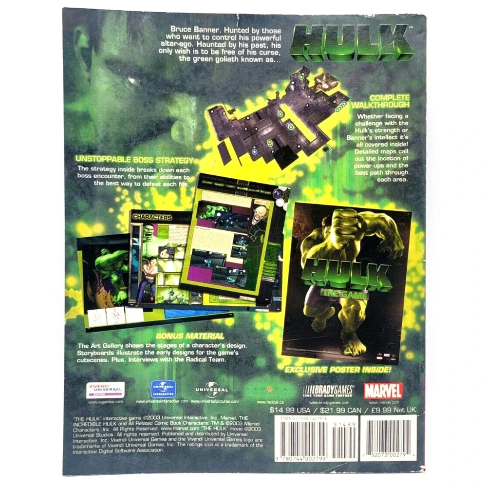 Hulk Brady Games Official PS2 XBox GameCube Strategy Guide Signature‎ Series